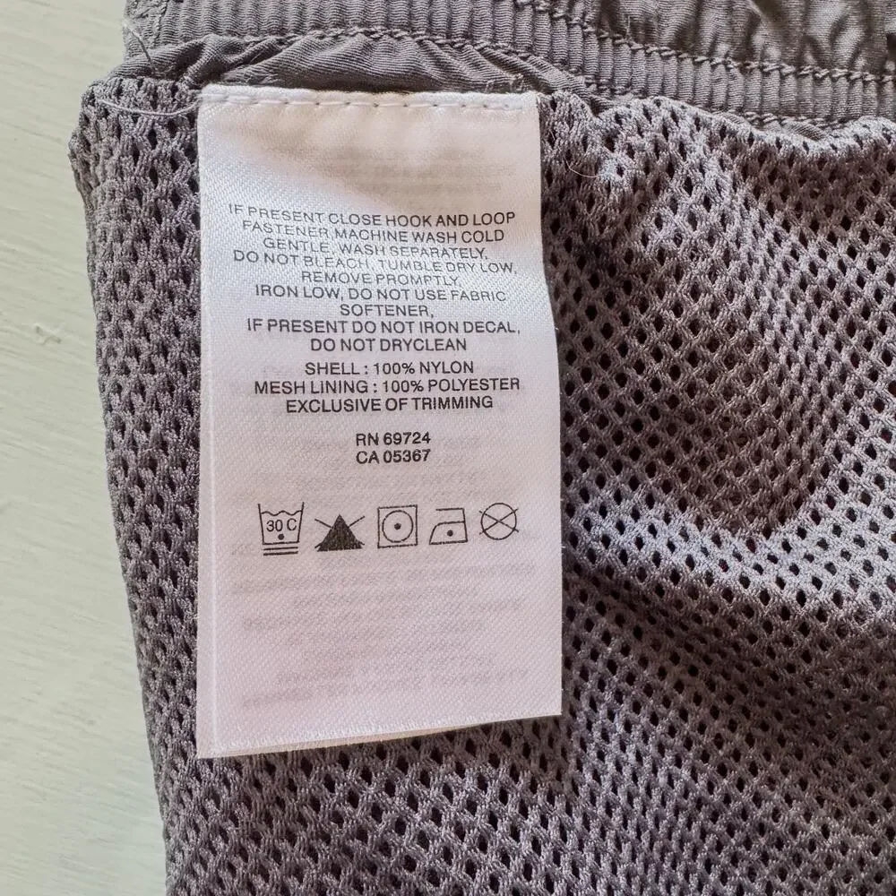 Columbia PFG Grey Belted Nylon Hiking Water Shorts Mesh Brief Size S